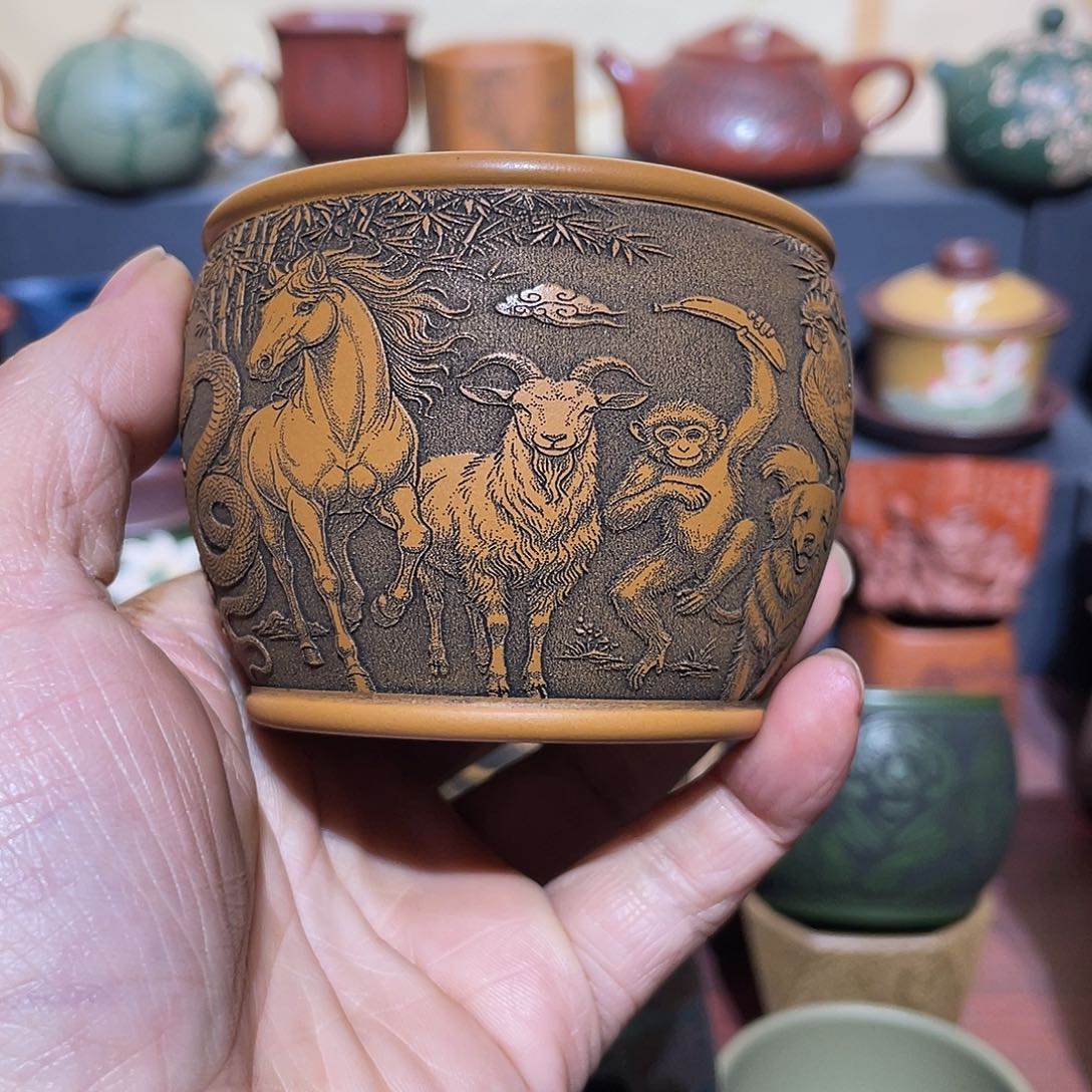 原矿紫砂手工主人杯