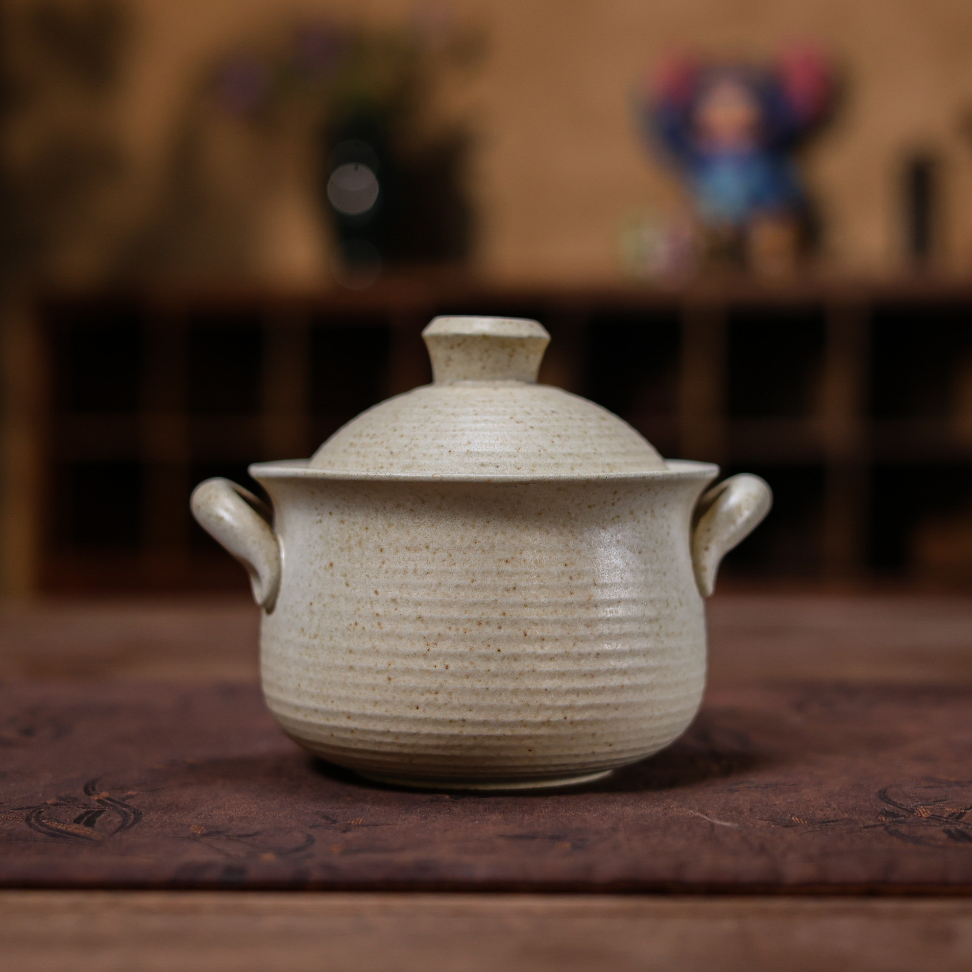 月白釉-外婆家小炖盅（福利款）470ML（灰念0650）