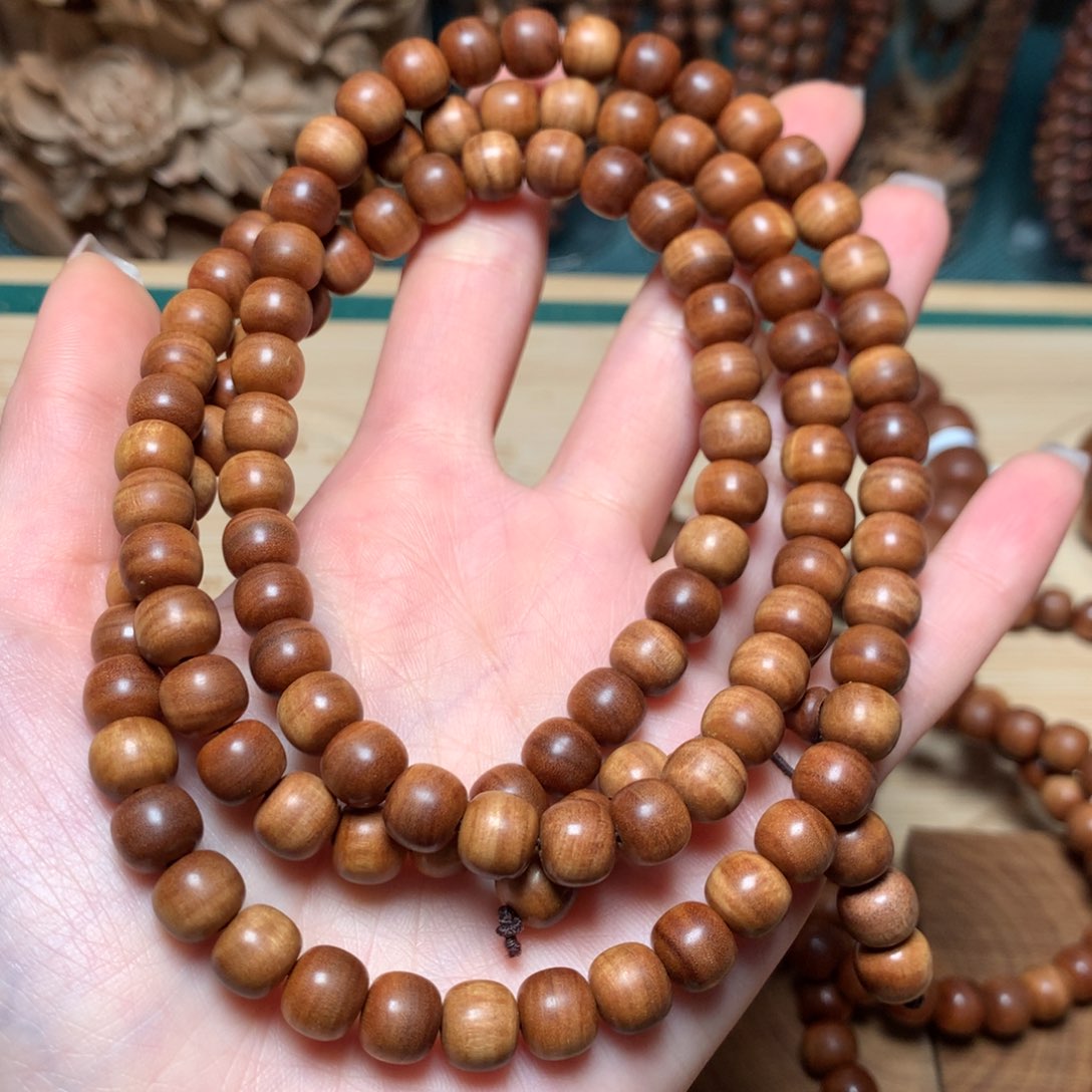 檀香木手串/手链顺**木迈索尔老山檀7x8x108