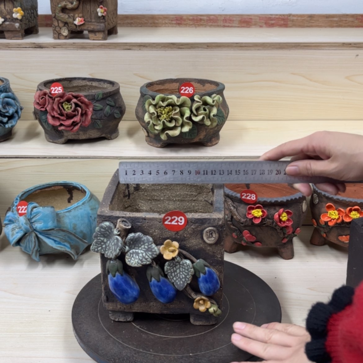 【闪购商品】紫砂花盆229微瑕号内口12.5外高15