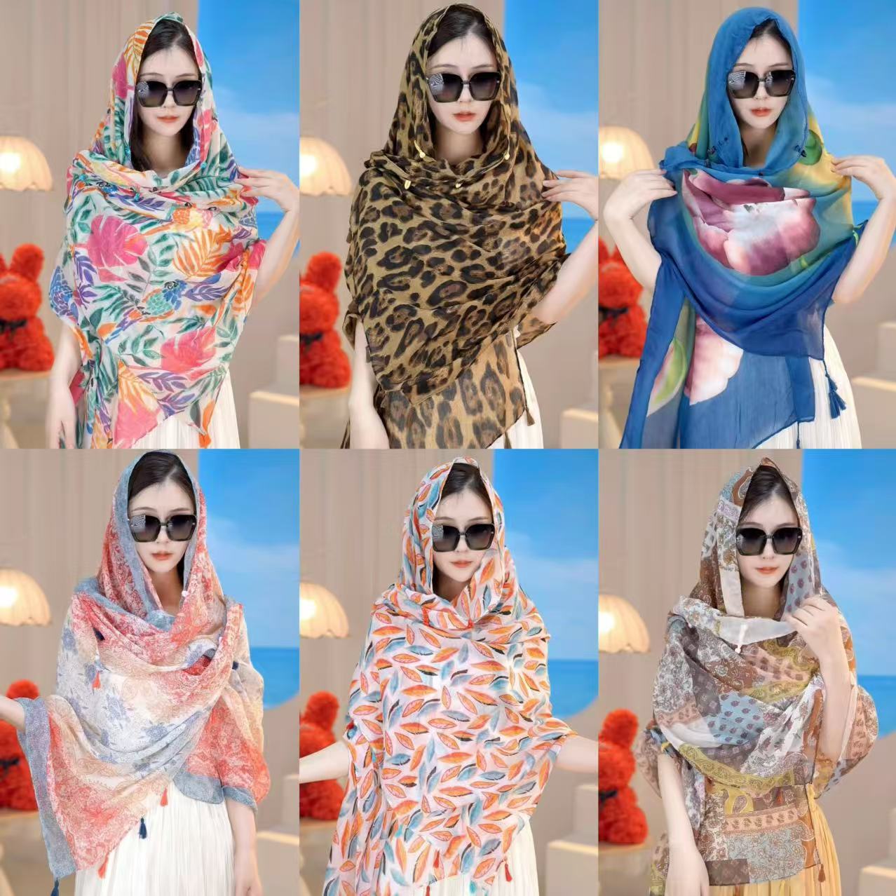 民族风披肩旅游穿搭丽江拍照保暖外搭斗篷镂空针织外套