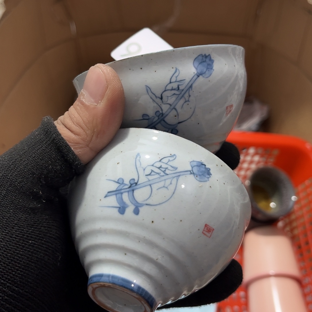 瓷片茶摆件工艺品摆件666