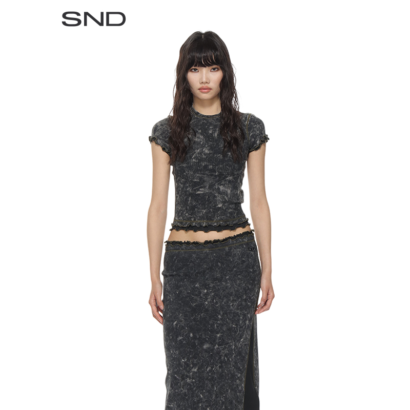 【DS 设计师品牌】SND SS25 锯齿花边T恤