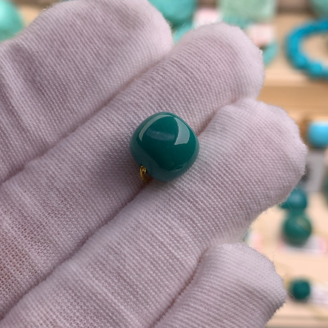 绿松石珠宝奇石未镶嵌10×9