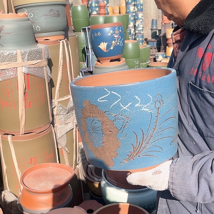 紫砂紫砂花盆也太