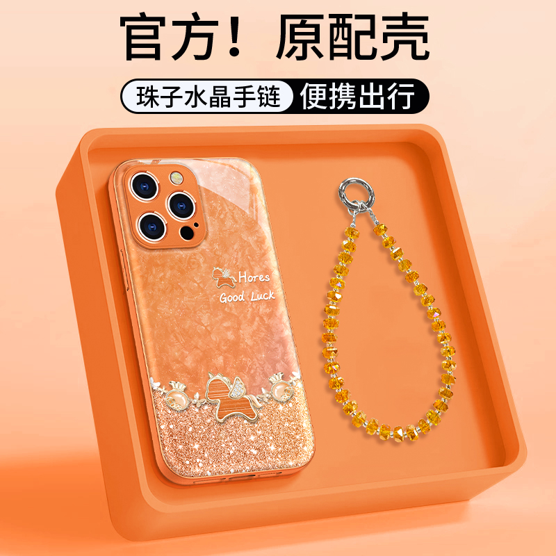 适用【苹果iPhone】型号金属漆水凝膜手机壳福袋马实用数码配件