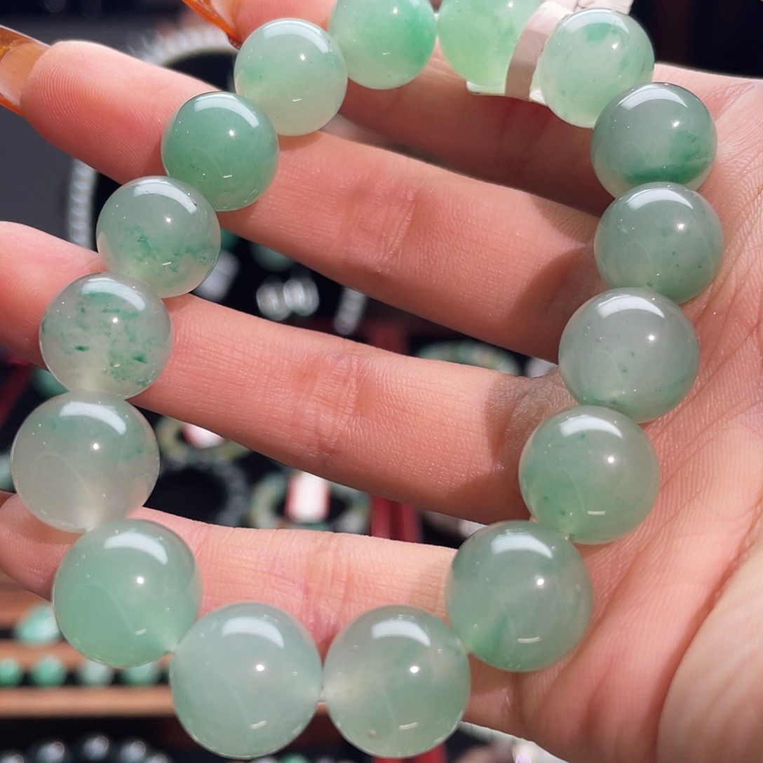 石英质玉（非洲翠）未镶嵌手串