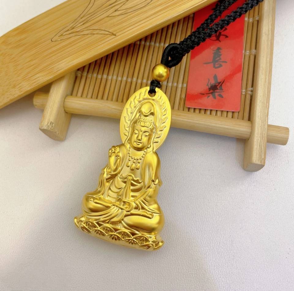 合金吊坠 平安观音吊坠实心立体