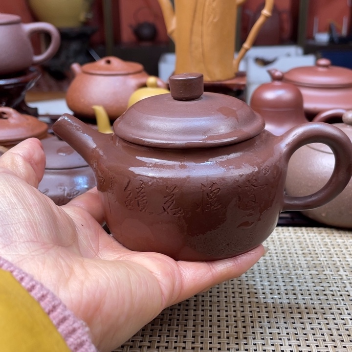 紫砂茶壶家*梦老紫泥德钟微瑕