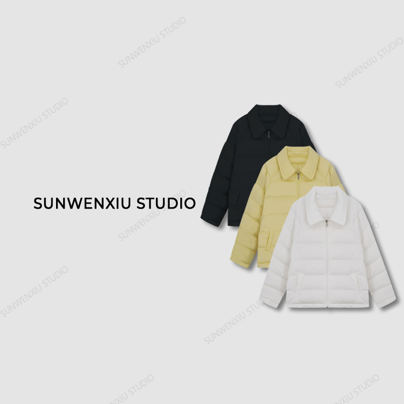 swx studio5店 ”奶黄包羽绒服“新国标90白鸭绒立裁廓形龟背羽绒服
