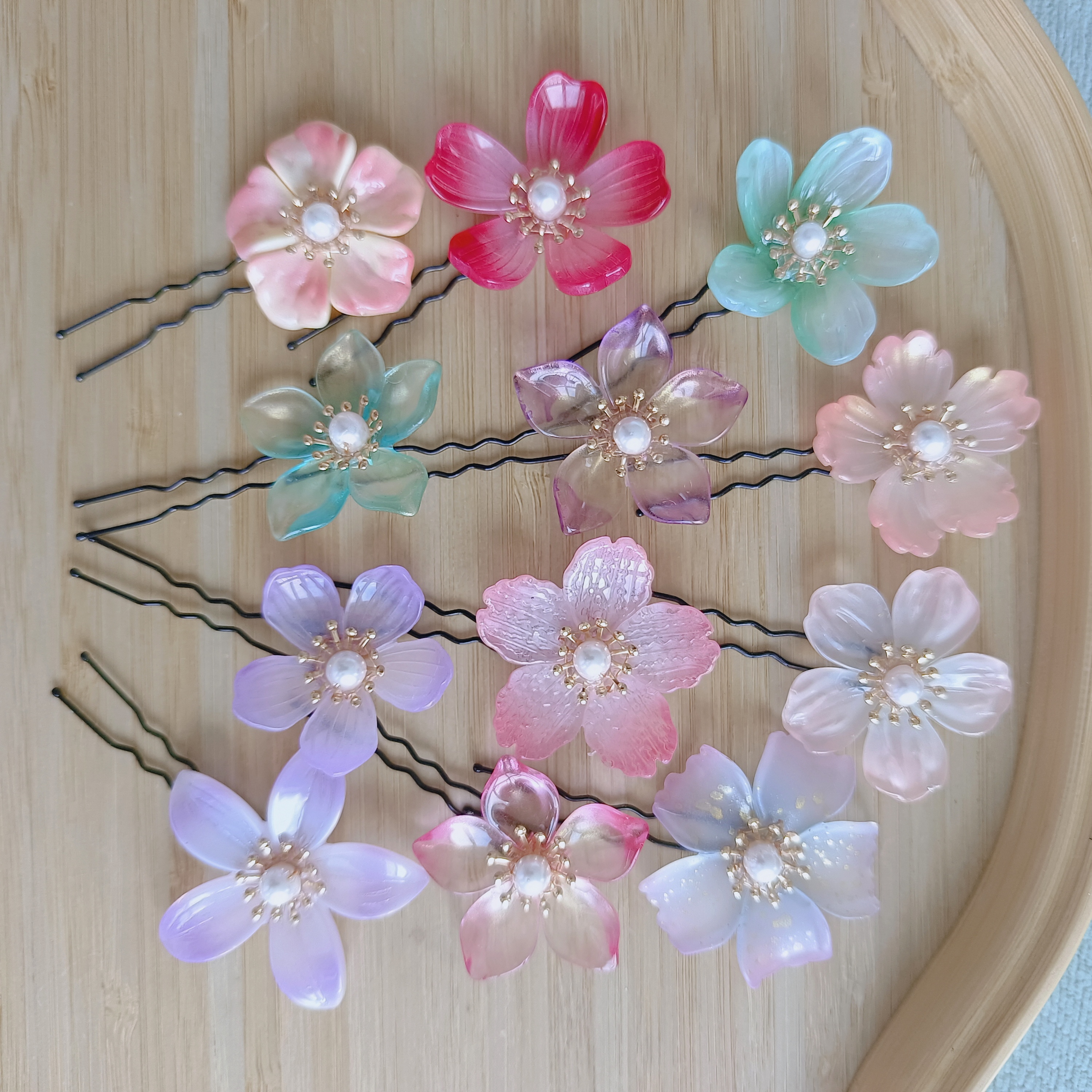 小琉璃朵簪（浮力）手工汉服百搭复古风超仙简约直播间