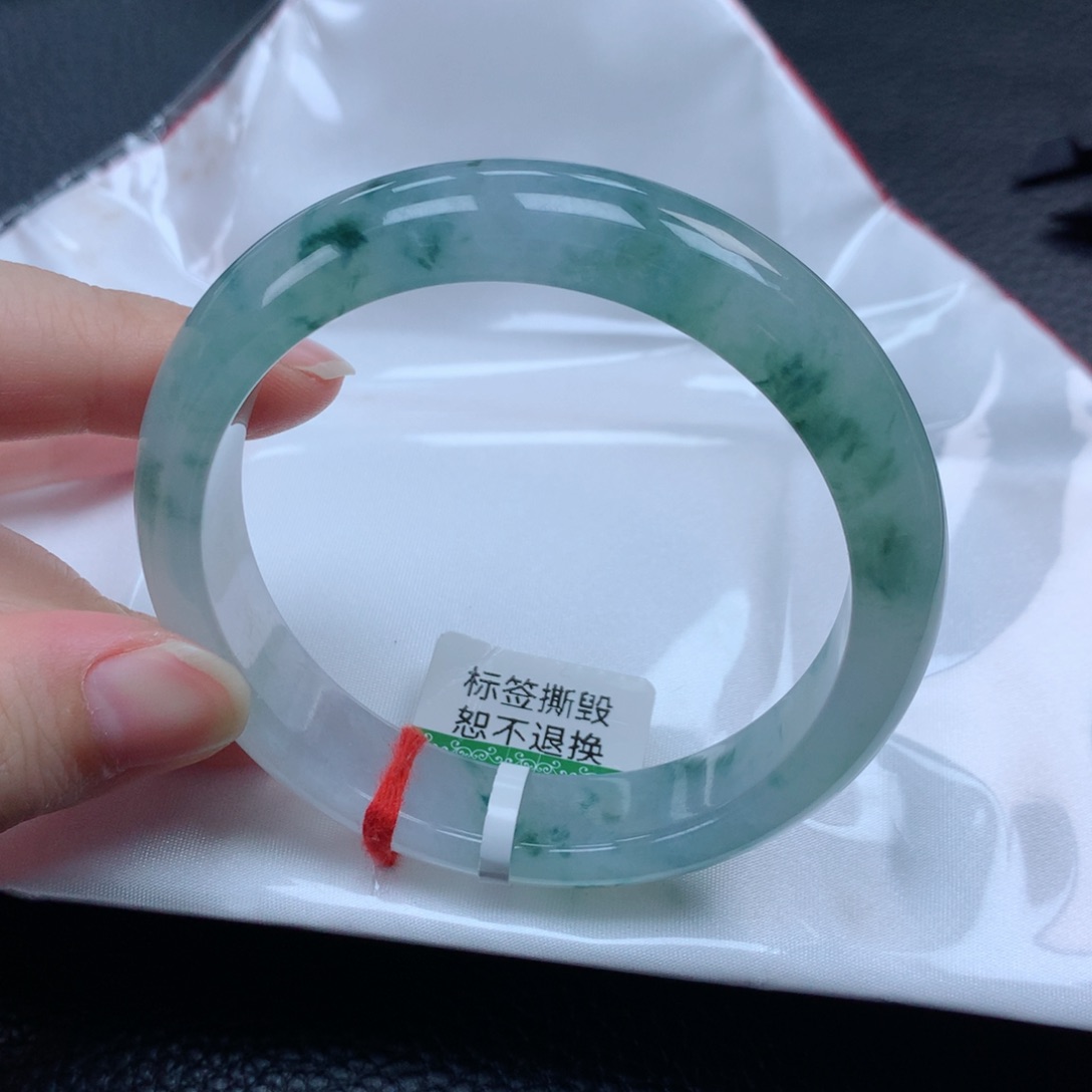 翡翠手镯未镶嵌缅甸天然翡翠手镯58圈口