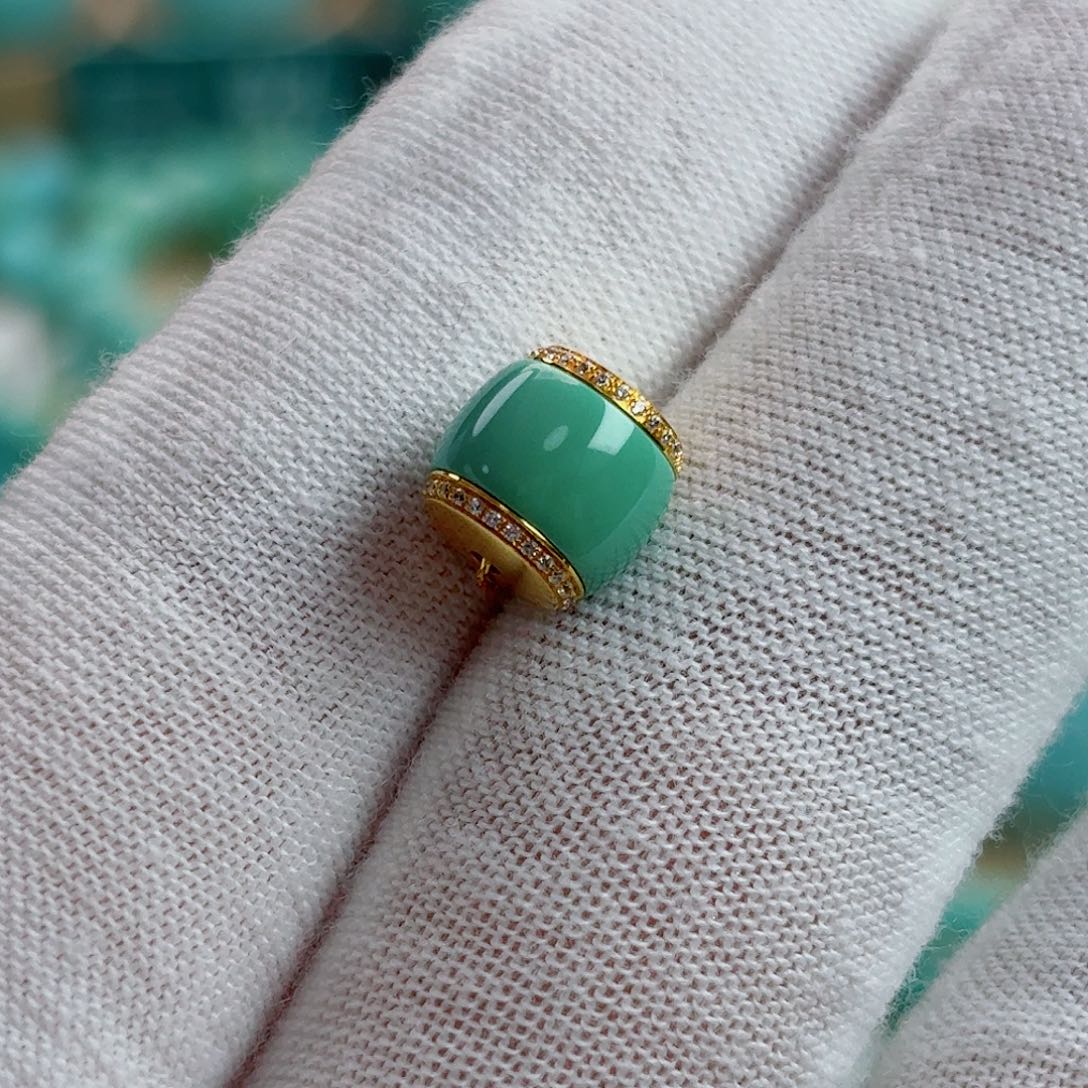 绿松石18K金镶嵌珠宝奇石