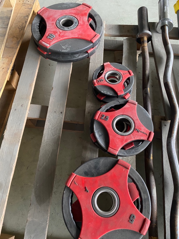 CPU杠铃片申江X-track 1.25+2.5+5+10各一对共37.5KG