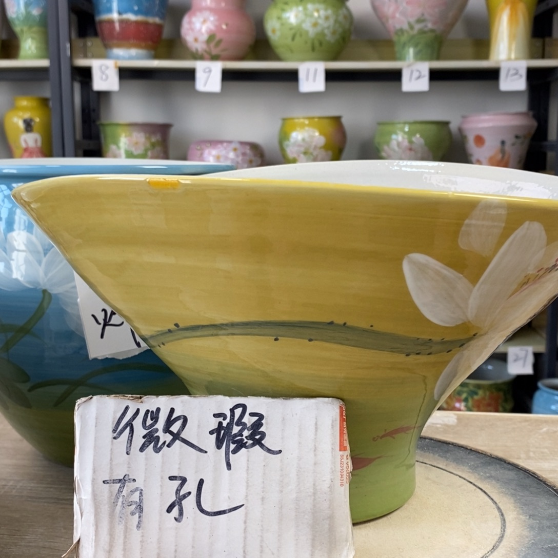 景德镇手工手绘陶瓷花盆