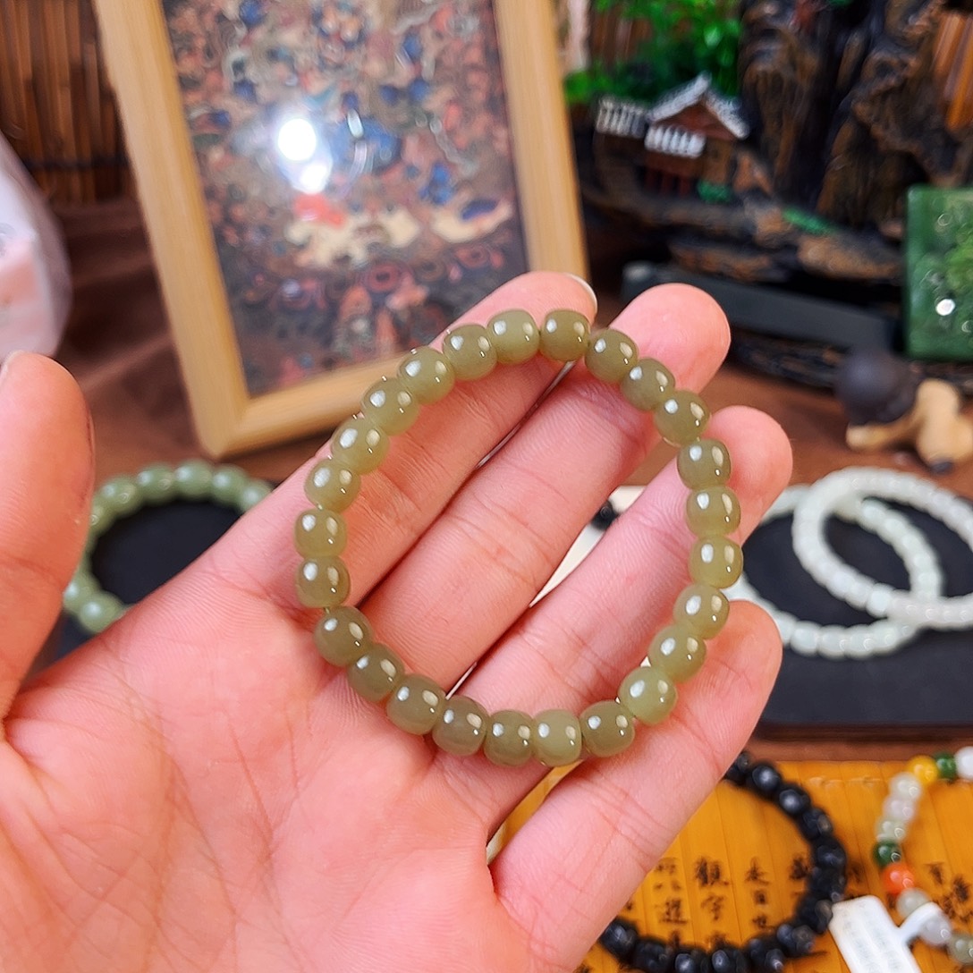 和田玉未镶嵌手链