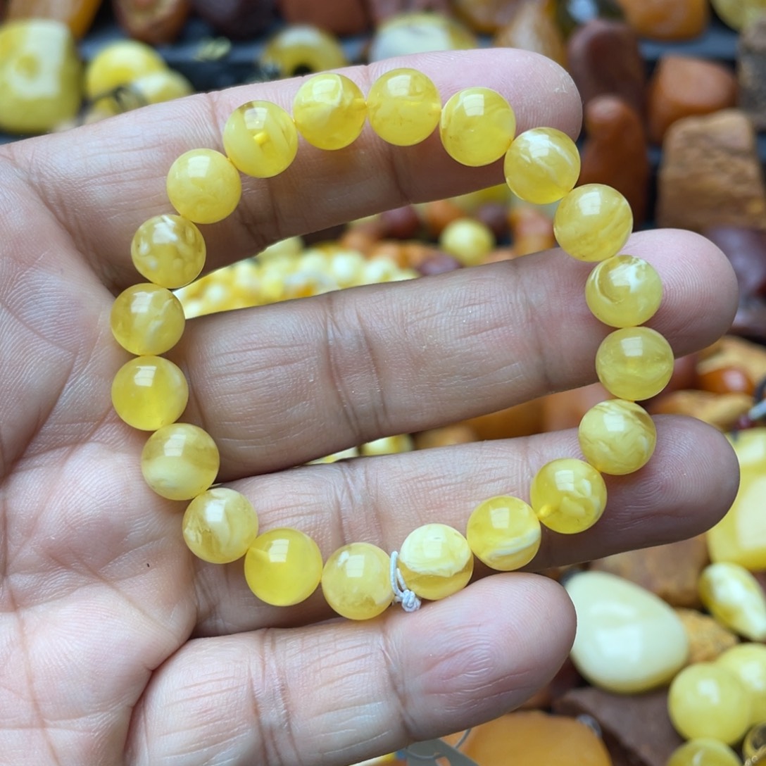 蜜蜡颈饰未镶嵌蜜蜡手串