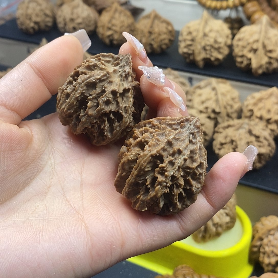 桃核吊坠秦岭菊花38全品