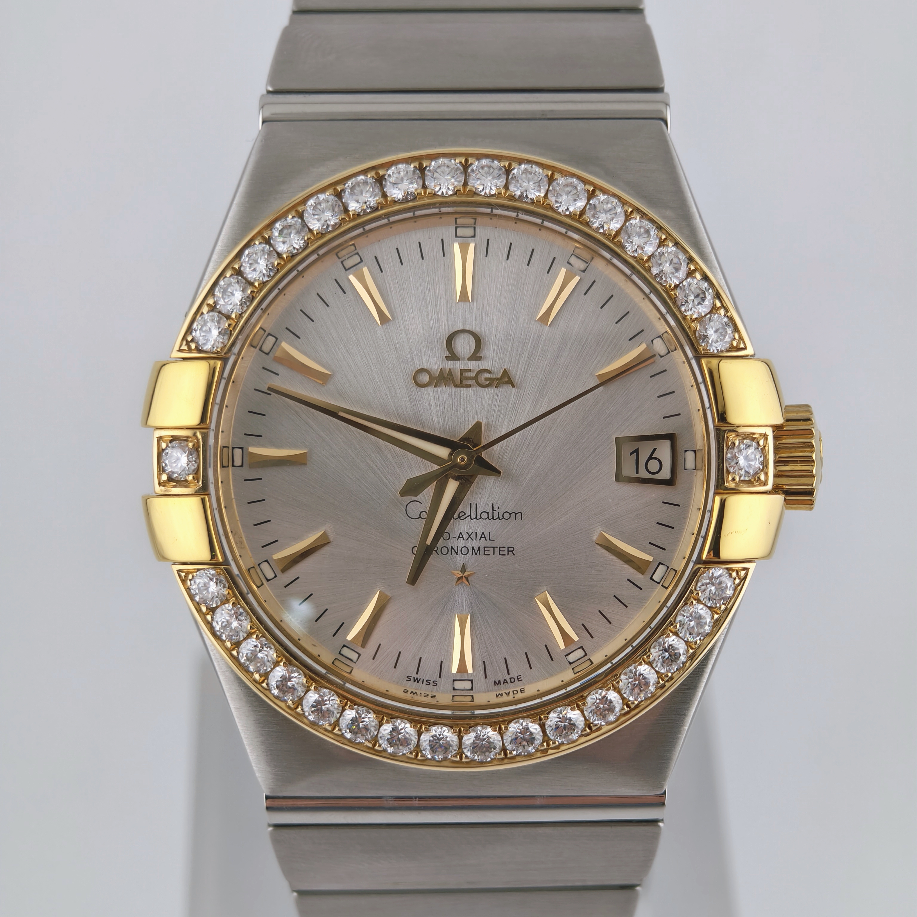 95新 Omega/欧米茄 星座/后镶钻/35.5mm/自动机械/腕表男士