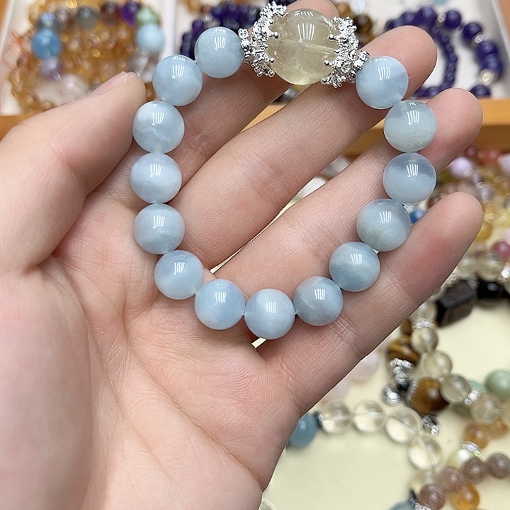水晶手链未镶嵌海蓝宝