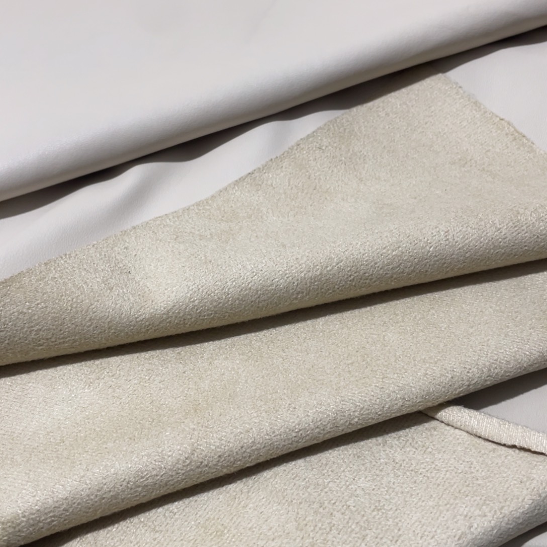 无纺布米白麂皮底1米