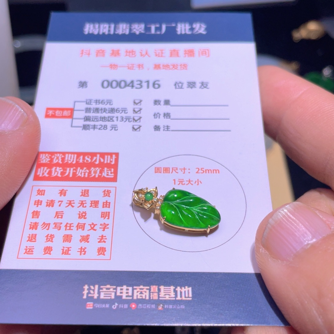 翡翠颈饰18K金镶嵌翡翠