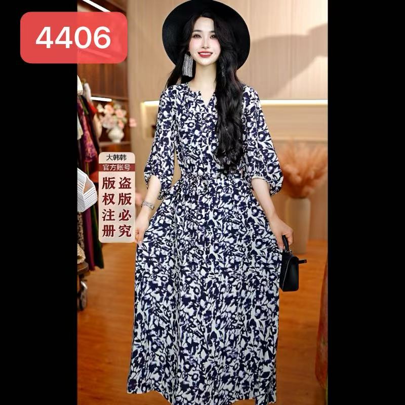4406-21【蓝眼泪】新款女士连衣裙
