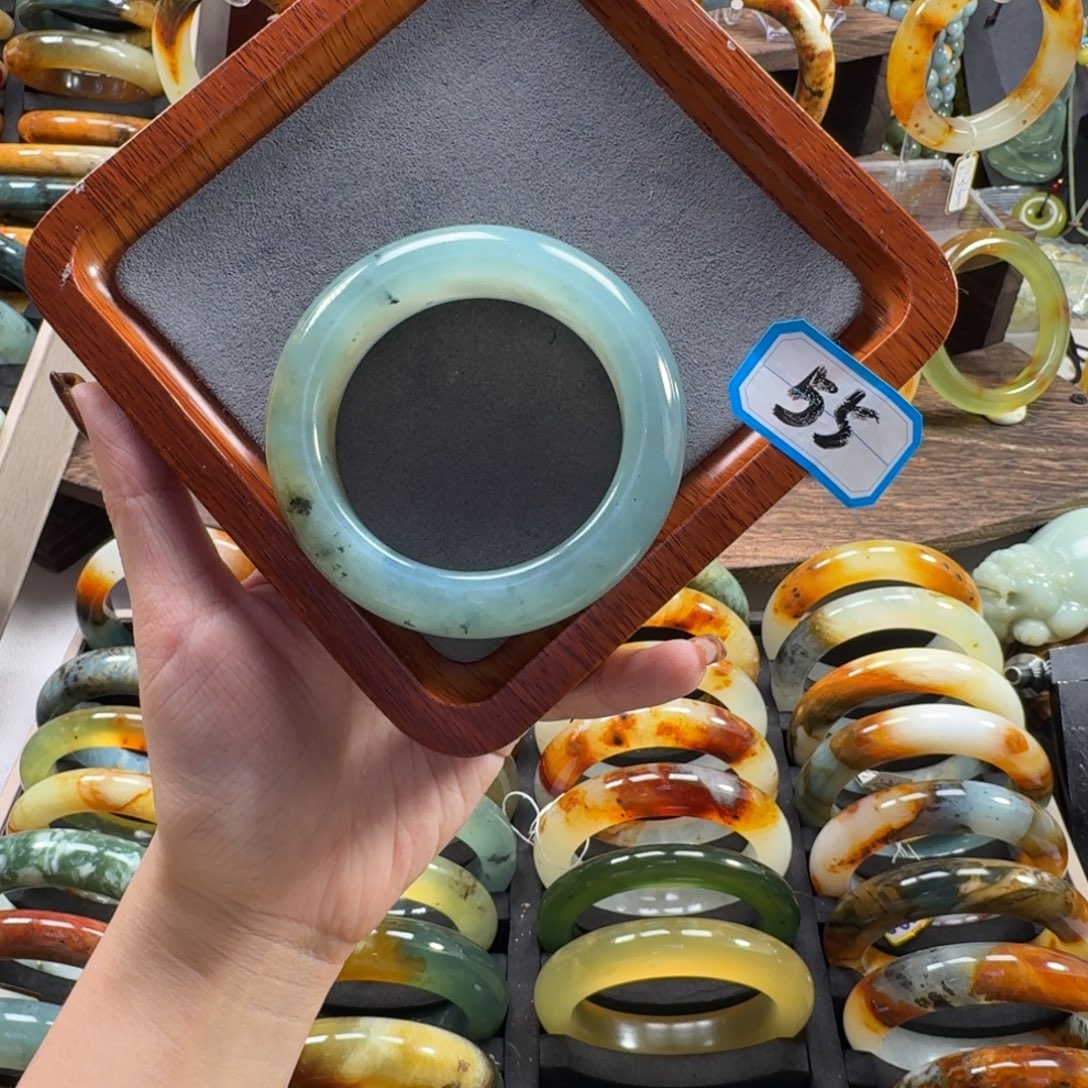 蛇纹石玉合金手镯