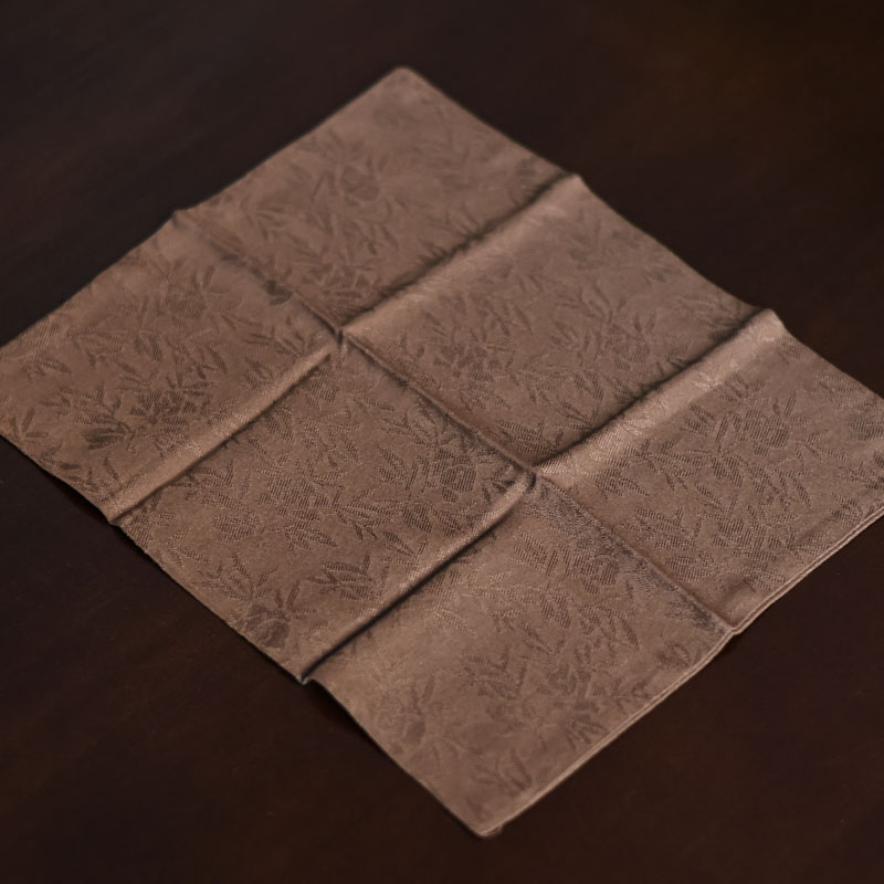 【非遗好物】<柳枝>咖色茶巾（慢蓝S0098）