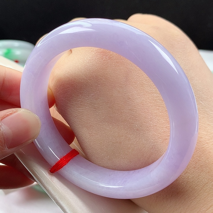 翡翠未镶嵌手镯55.8小纹