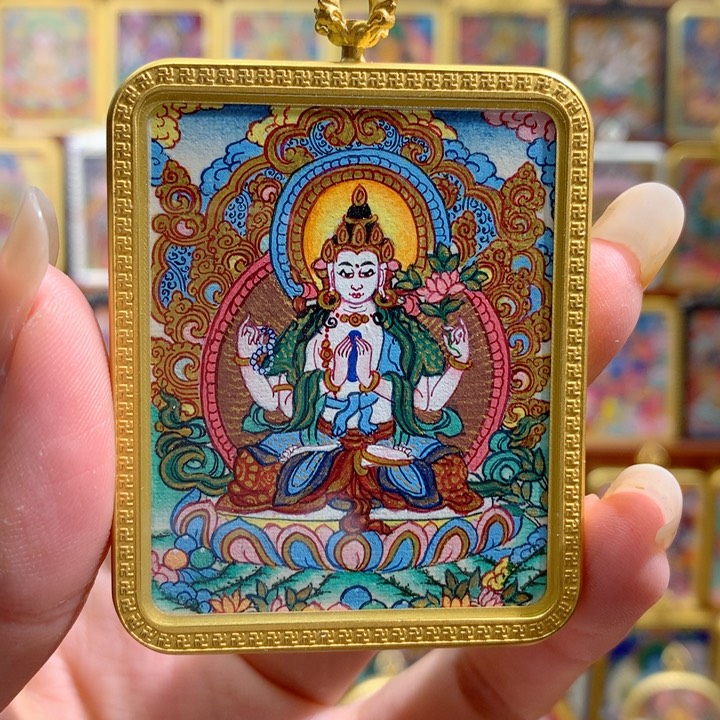 吊坠般若唐卡非遗传承