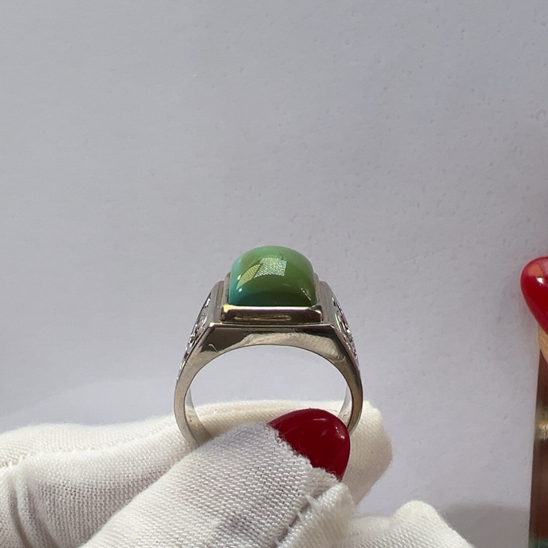 绿松石银S925镶嵌挂件