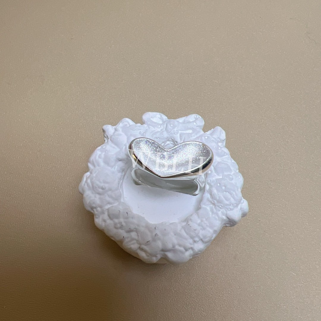 925银戒指 WBLH乌巴拉花新款炫光流沙爱心戒指