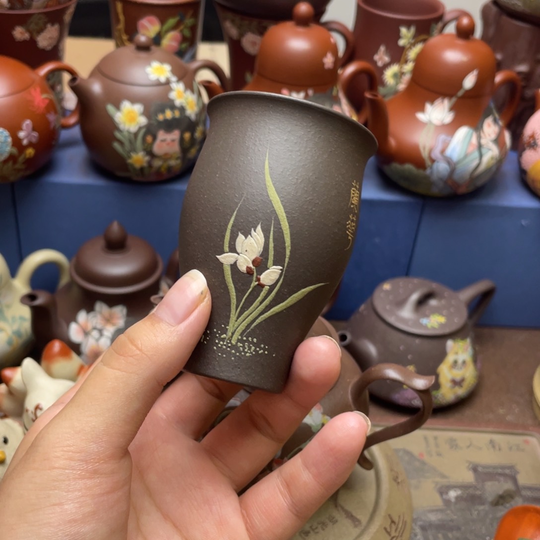 茶杯紫泥紫砂主人杯60vc