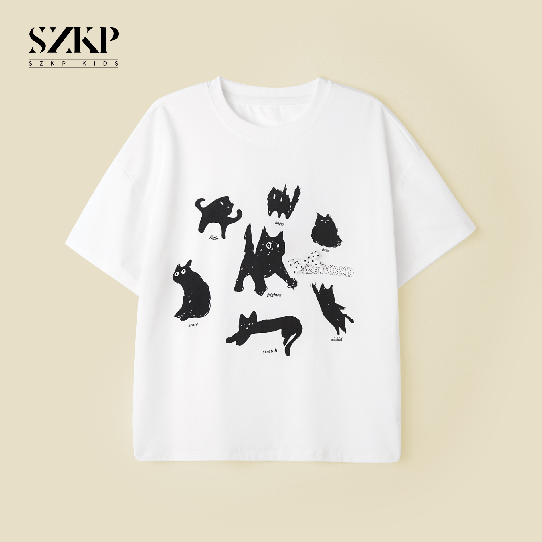 SZKP圆领卡通吸汗t恤女童夏季新款儿童洋气潮款短袖BXYX551008