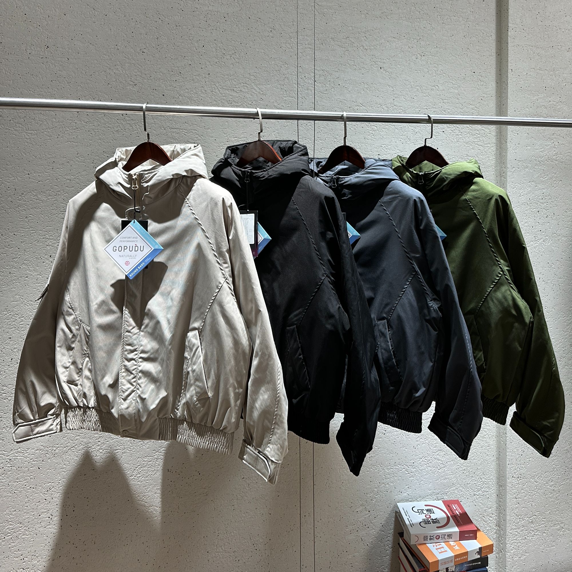 【布凡男装专属】冬季美式工装机能风连帽夹克羽绒服男士潮流冲锋衣