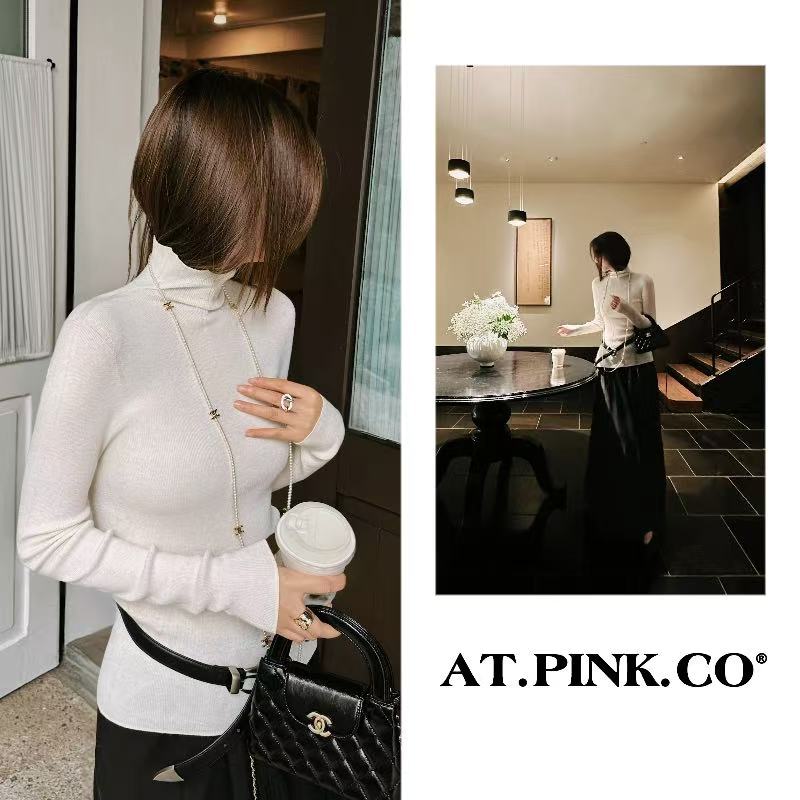 【三三品牌】山羊绒羊毛衫奶油白针织套头衫FY282