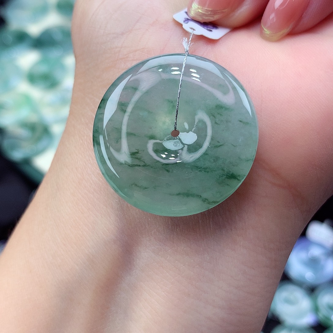 翡翠未镶嵌颈饰编号8尺寸29.1-6.9