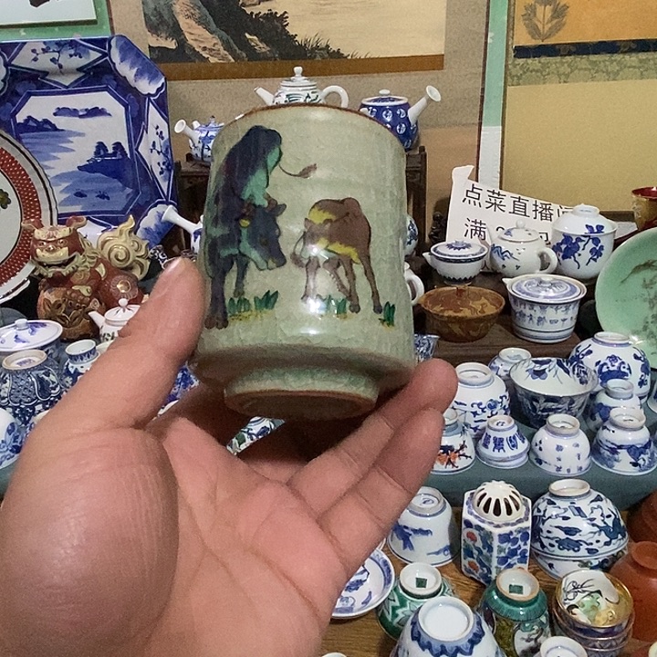 雨***点瓷片舶来瓷器满28包邮当日凑单