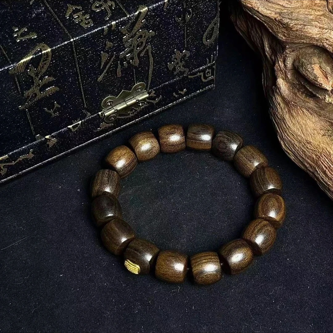 YL檀香木单圈手串无礼盒344