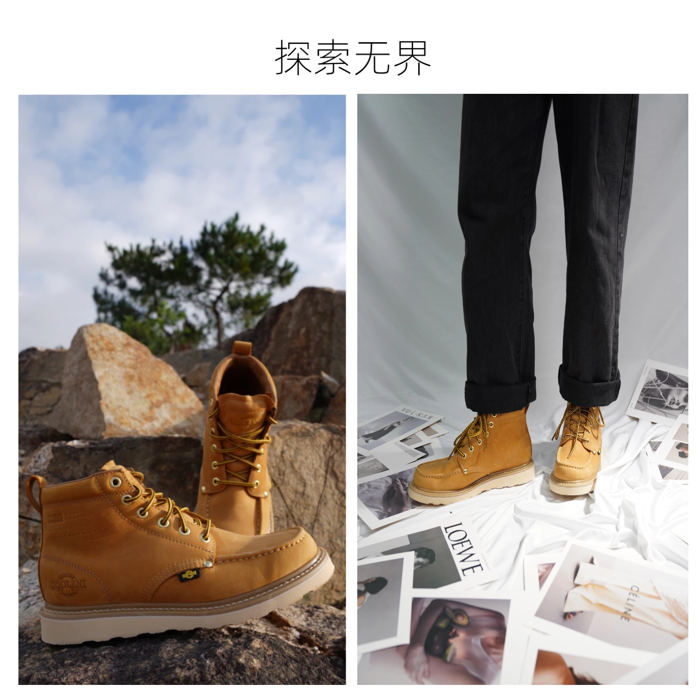 INSOLENT固特异商务发泡底头层牛皮真皮透气显腿长休闲户外百搭