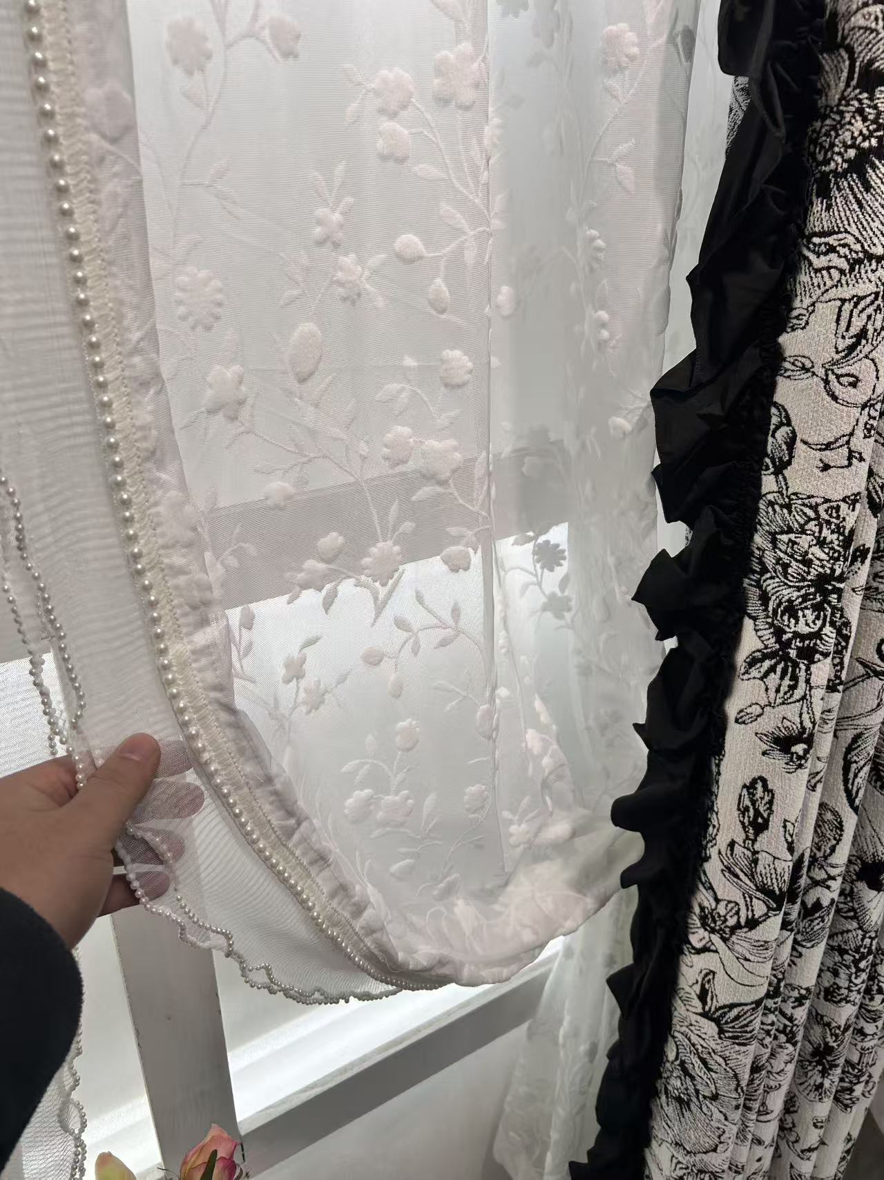 明雅赫本法式美式遮光窗帘