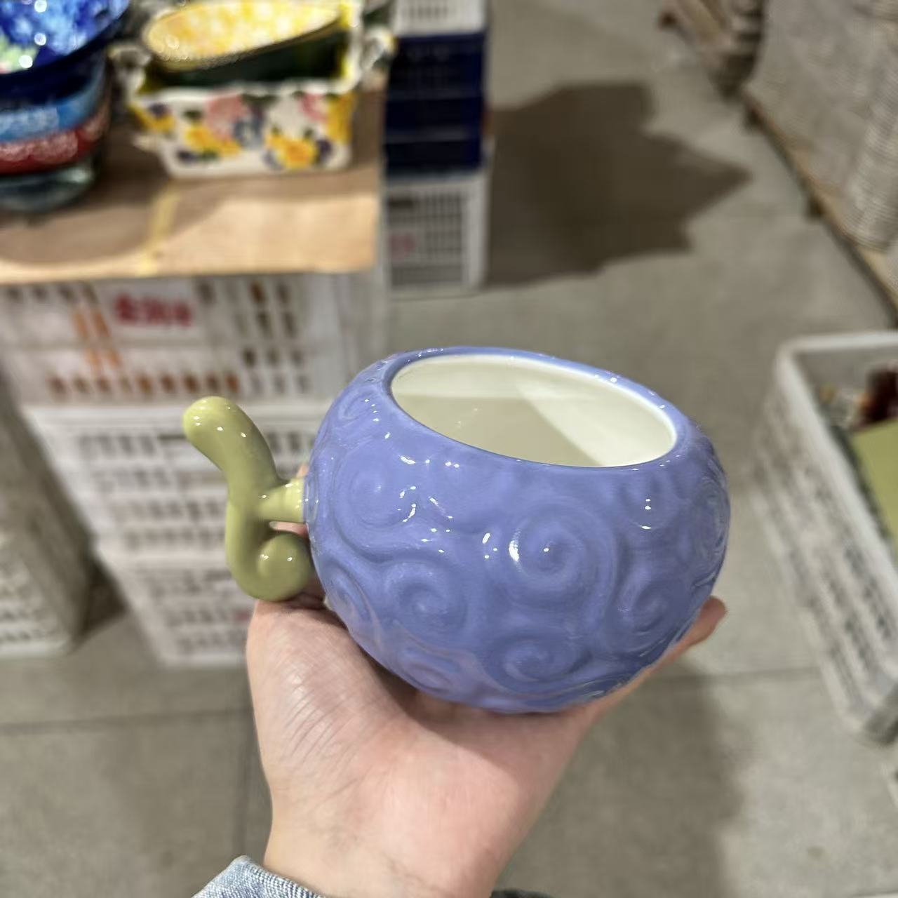 紫色恶魔果陶瓷水杯