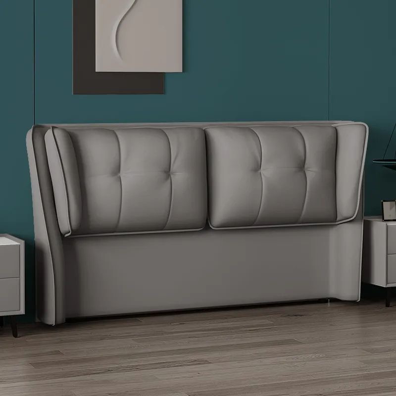 轻奢一体实木定制现代简约床头单卖软包落地床头板单买床头可定制