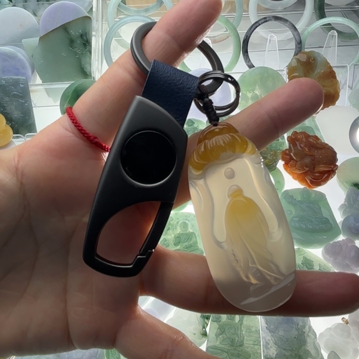 翡翠吊坠(赠链)未镶嵌玉石悟道吊坠