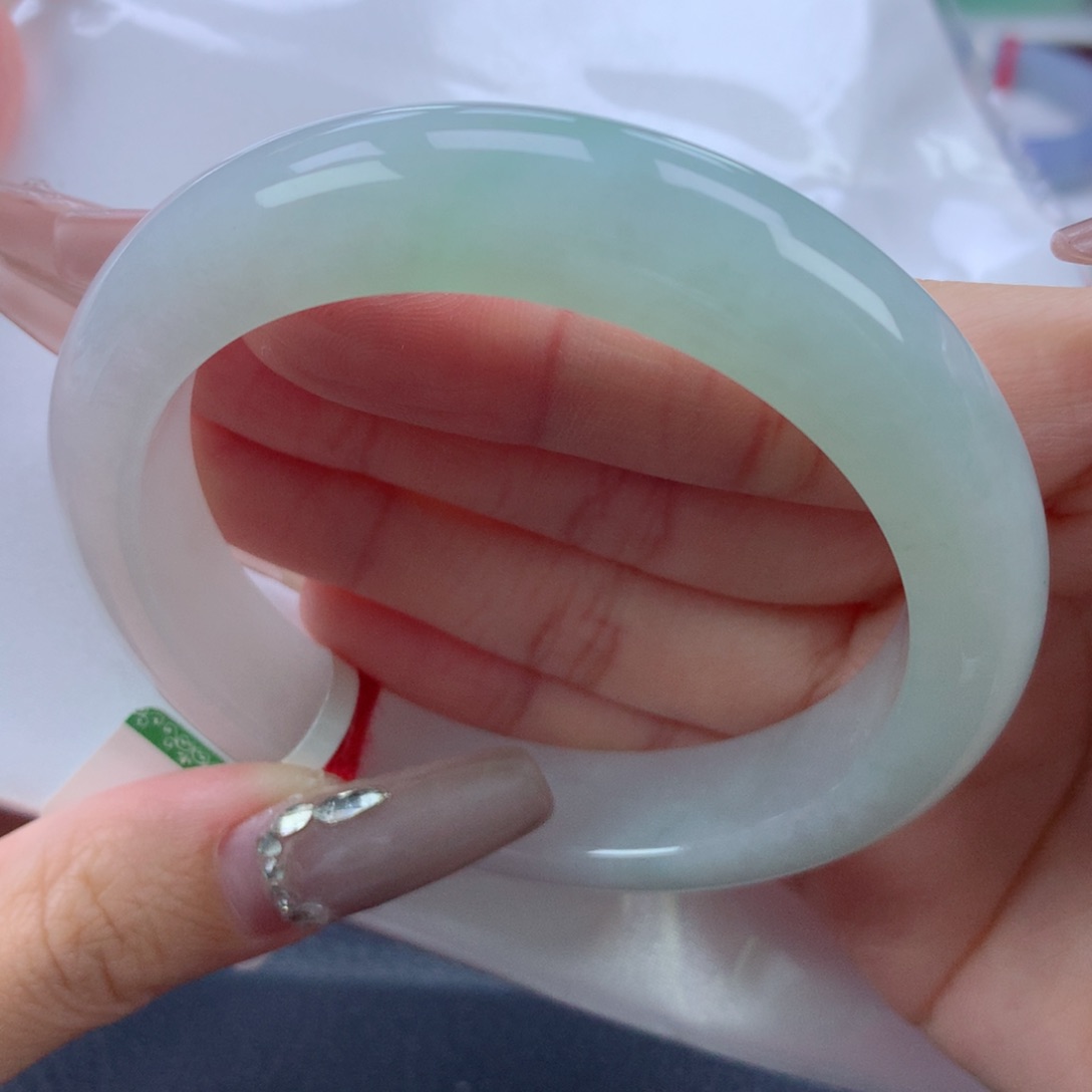 翡翠手镯未镶嵌57.8正圈