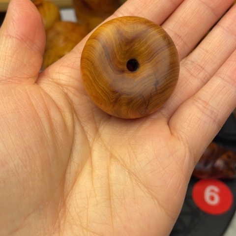 【闪购商品】柏木（崖柏）正宗太行陈化黑油平安扣带黑线