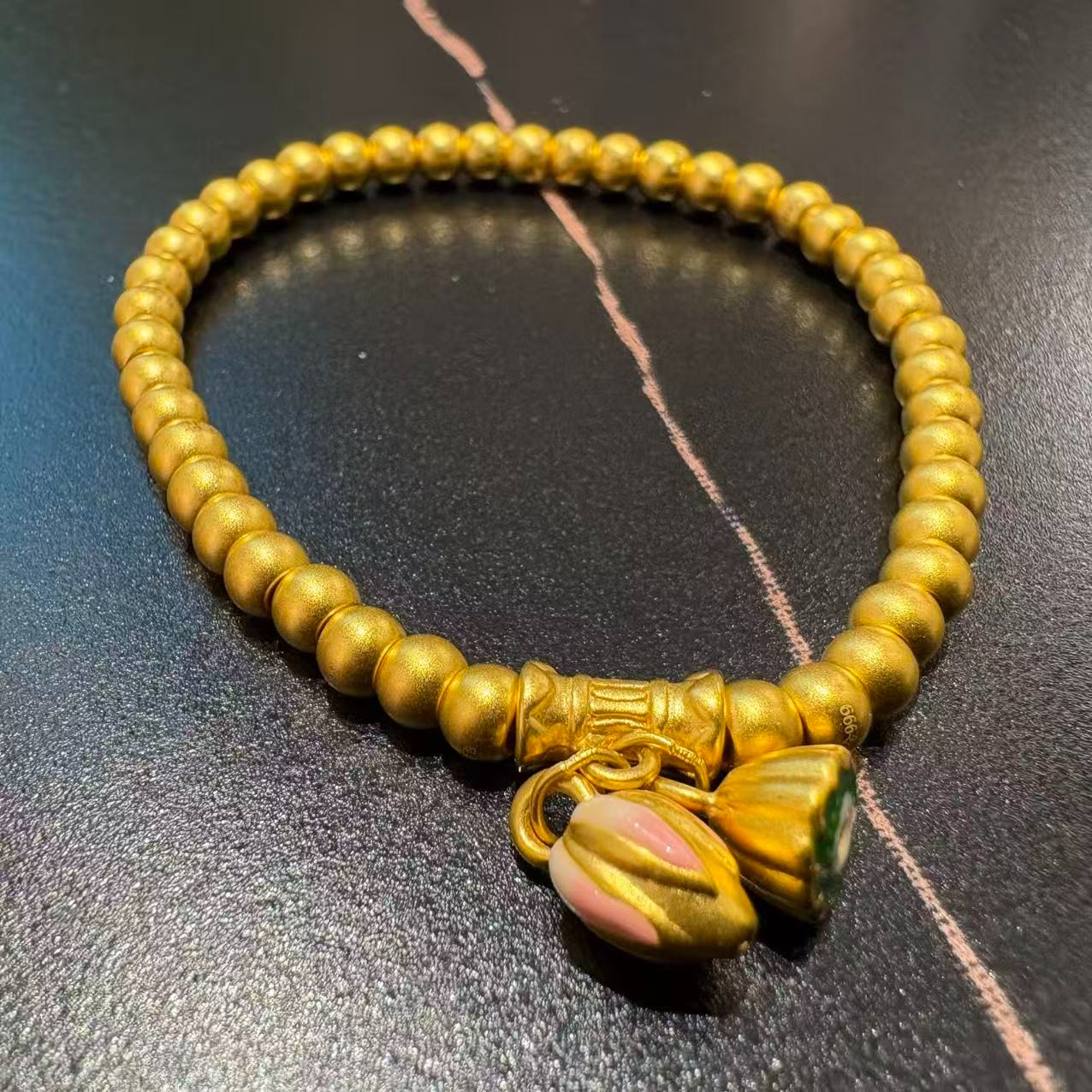 足金999卡5古法＋珐琅两世欢发顺丰（先鉴后发）