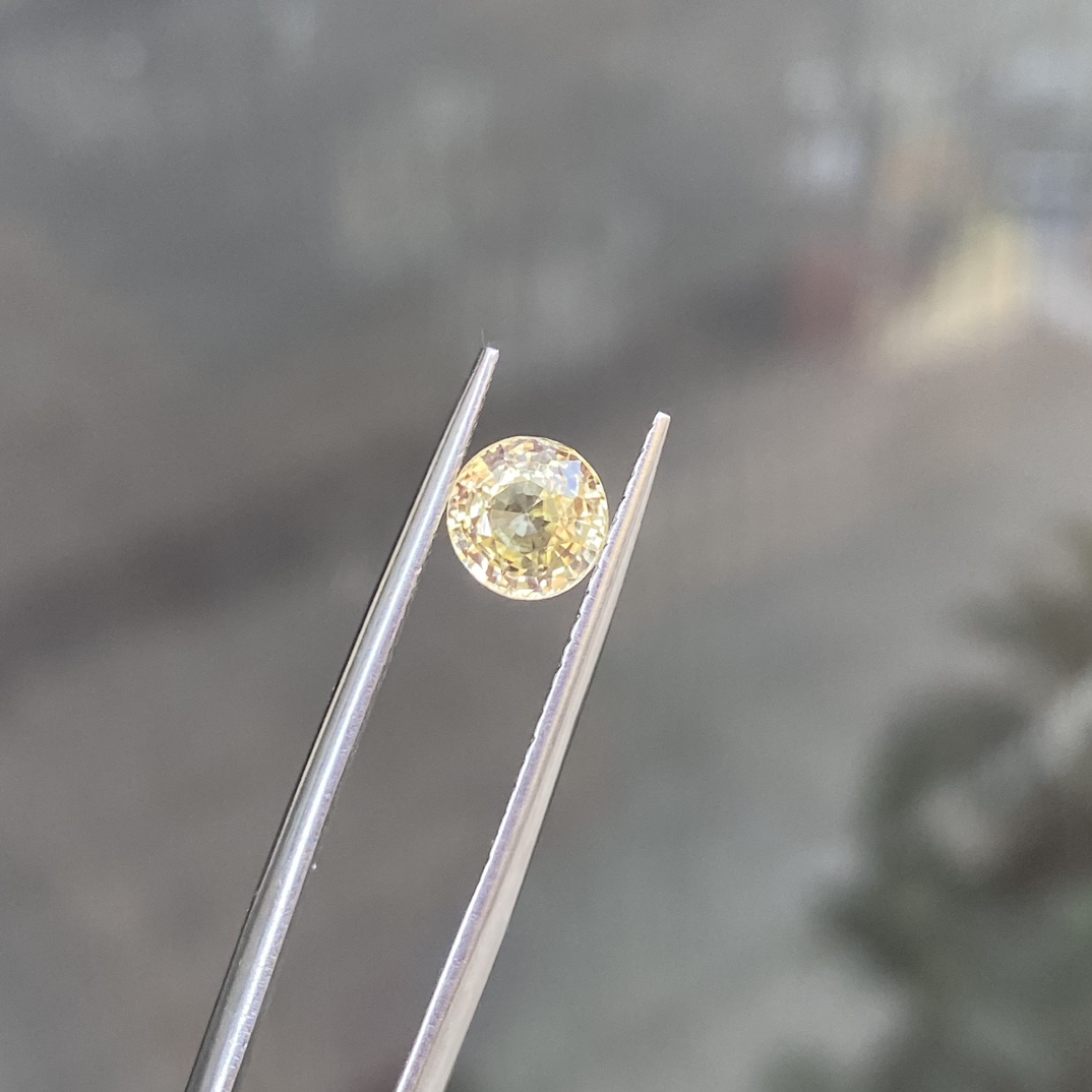 0507，天然无烧蓝宝石，金丝雀黄，1.43ct，七