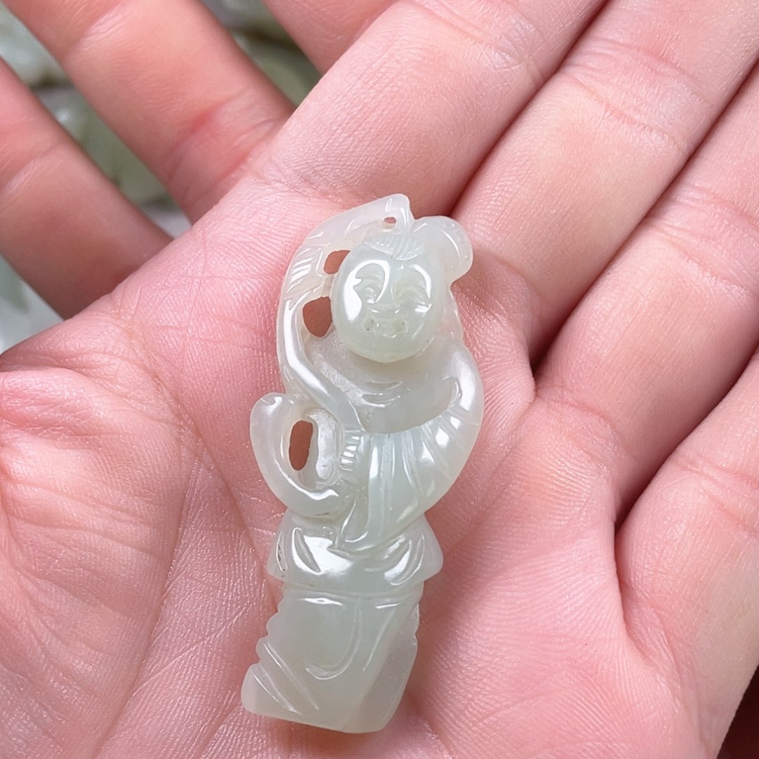 和田玉（糖玉）颈饰未镶嵌